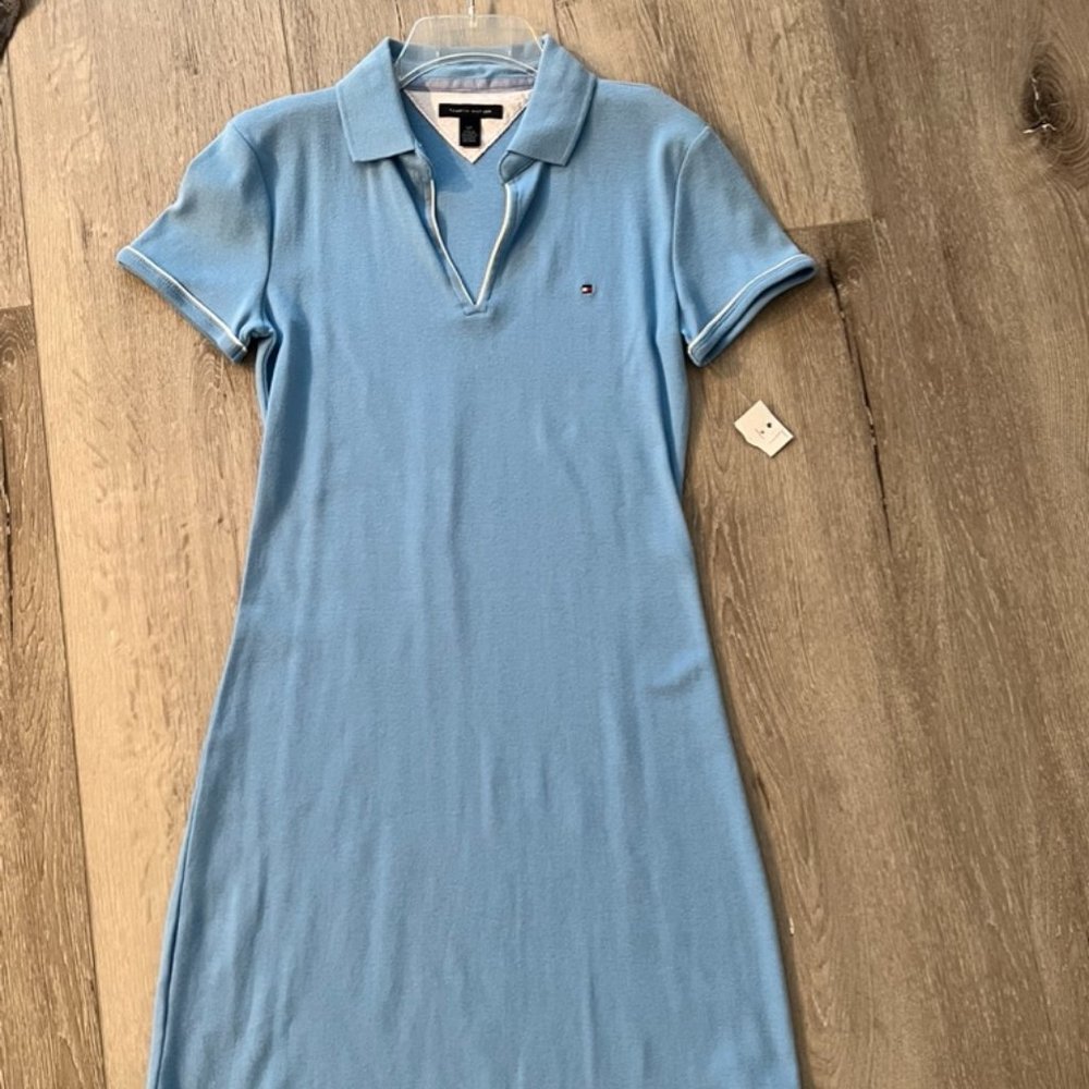 ESSENTIAL V-NECK POLO DRESS by Tommy Hilfiger